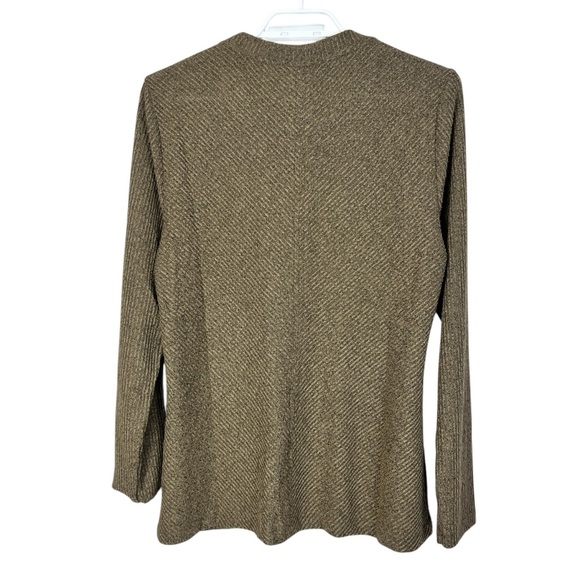 Liverpool Earth Brown Mel Crew Neck Sweater Lightweight Knit Relaxed Fit Women L - Picture 2 of 12